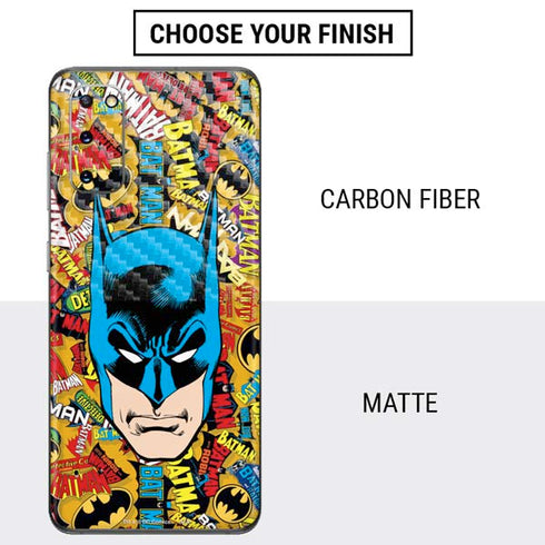 DC Comics Batman Mask Vintage Pattern Galaxy S20 Skin