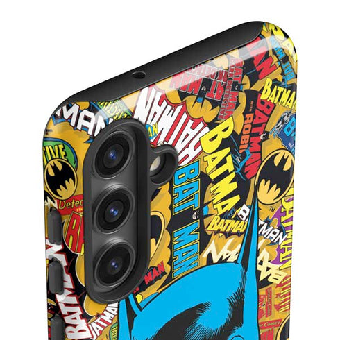 DC Comics Batman Mask Vintage Pattern Galaxy S25 Impact Case