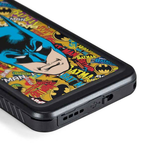 DC Comics Batman Mask Vintage Pattern Galaxy S24 Plus Waterproof Case