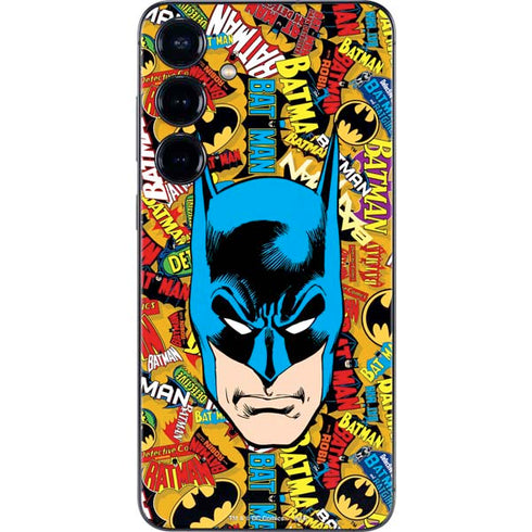 DC Comics Batman Mask Vintage Pattern Galaxy S24 Skin