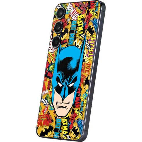 DC Comics Batman Mask Vintage Pattern Galaxy S24 Skin