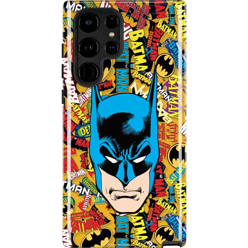DC Comics Batman Mask Vintage Pattern Galaxy S25 Ultra Impact Case