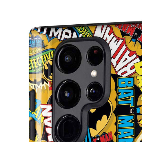 DC Comics Batman Mask Vintage Pattern Galaxy S25 Ultra Impact Case