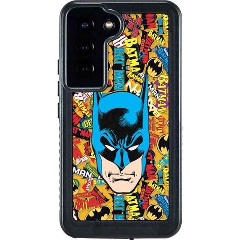 DC Comics Batman Mask Vintage Pattern Galaxy S24 Waterproof Case