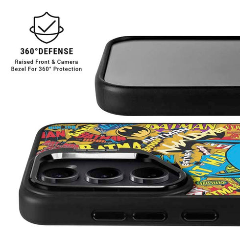 DC Comics Batman Mask Vintage Pattern Galaxy S26 Kickstand Case