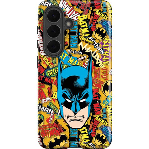DC Comics Batman Mask Vintage Pattern Galaxy S26 Plus Impact Case
