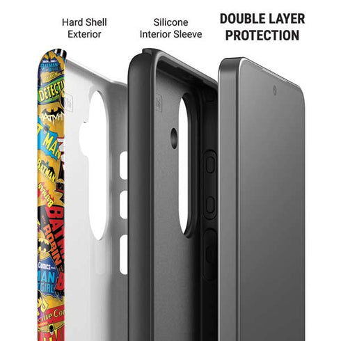 DC Comics Batman Mask Vintage Pattern Galaxy S26 Plus Impact Case