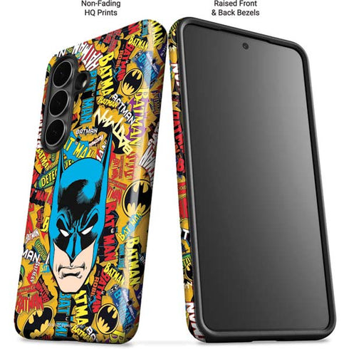 DC Comics Batman Mask Vintage Pattern Galaxy S26 Plus Impact Case