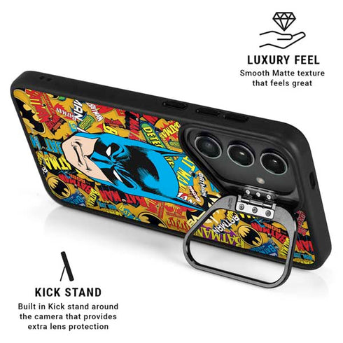 DC Comics Batman Mask Vintage Pattern Galaxy S26 Plus Kickstand Case