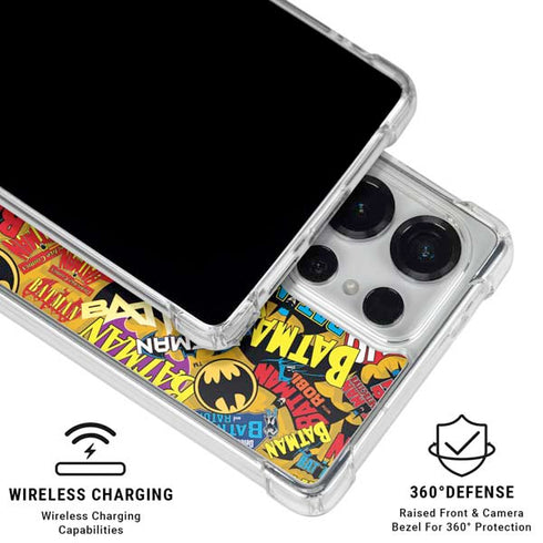 DC Comics Batman Mask Vintage Pattern Galaxy S26 Ultra Clear Case