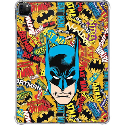 DC Comics Batman Mask Vintage Pattern iPad Pro 11in (2024) Clear Case