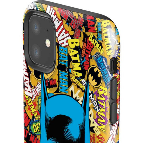 DC Comics Batman Mask Vintage Pattern iPhone 11 Impact Case