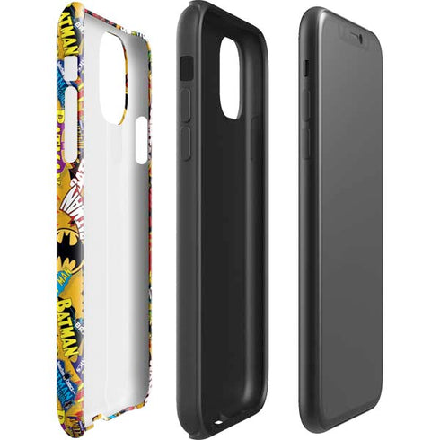 DC Comics Batman Mask Vintage Pattern iPhone 11 Impact Case