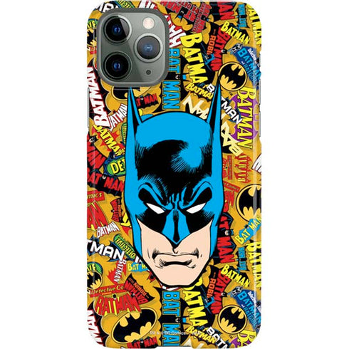 DC Comics Batman Mask Vintage Pattern iPhone 11 Pro Lite Case