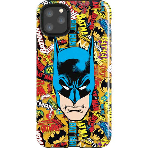 DC Comics Batman Mask Vintage Pattern iPhone 11 Pro Max Impact Case