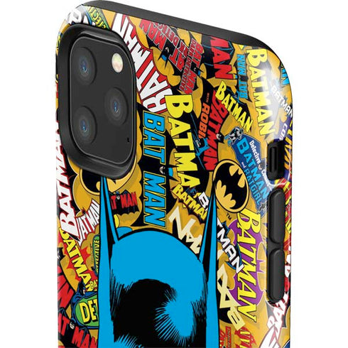 DC Comics Batman Mask Vintage Pattern iPhone 11 Pro Max Impact Case