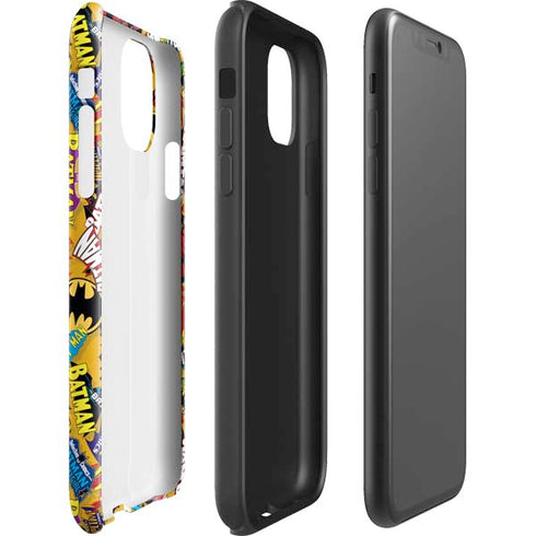 DC Comics Batman Mask Vintage Pattern iPhone 11 Pro Max Impact Case