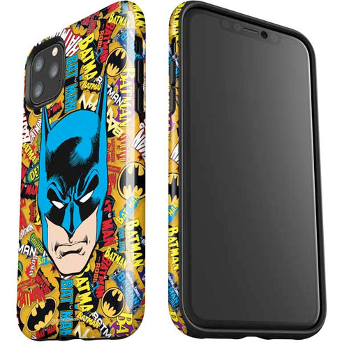 DC Comics Batman Mask Vintage Pattern iPhone 11 Pro Max Impact Case
