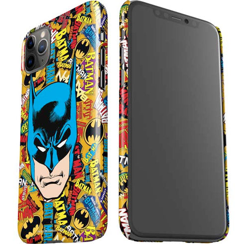DC Comics Batman Mask Vintage Pattern iPhone 11 Pro Max Lite Case