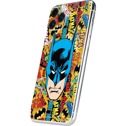 DC Comics Batman Mask Vintage Pattern iPhone 11 Pro Skin