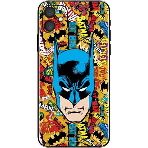 DC Comics Batman Mask Vintage Pattern iPhone 11 Skin