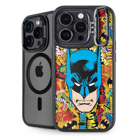 DC Comics Batman Mask Vintage Pattern iPhone 13 Pro Kickstand Case