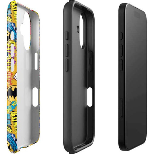 DC Comics Batman Mask Vintage Pattern iPhone 16 Impact Case