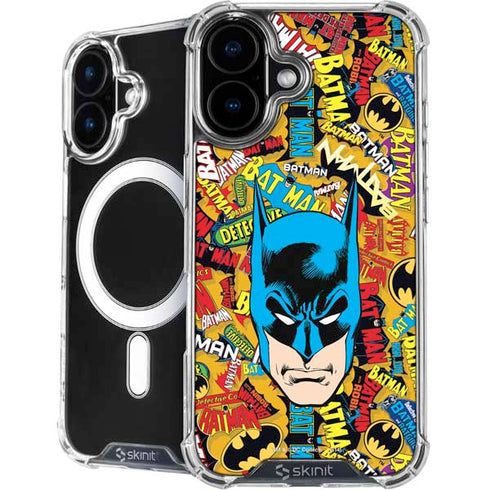 DC Comics Batman Mask Vintage Pattern iPhone 16 MagSafe Case
