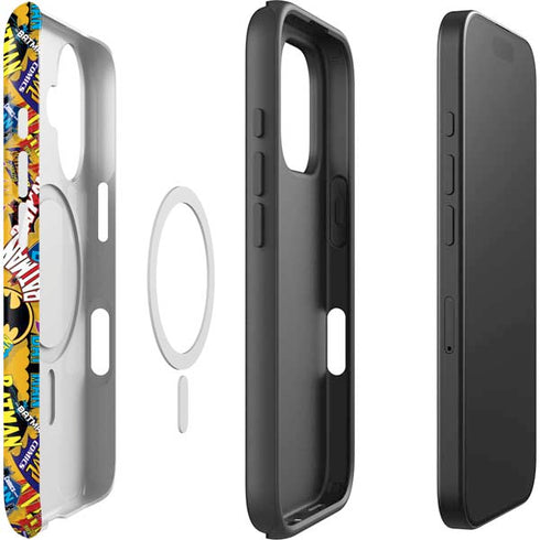DC Comics Batman Mask Vintage Pattern iPhone 16 Plus Magsafe Impact Case