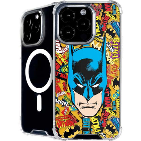DC Comics Batman Mask Vintage Pattern iPhone 16 Pro MagSafe Case