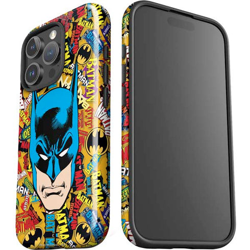 DC Comics Batman Mask Vintage Pattern iPhone 16 Pro Max Impact Case