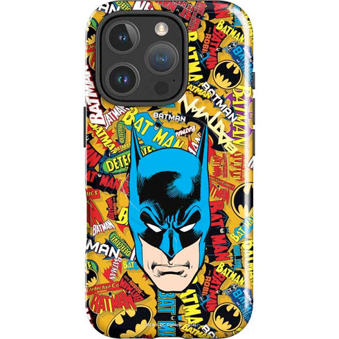 DC Comics Batman Mask Vintage Pattern iPhone 16 Pro Max Magsafe Impact Case