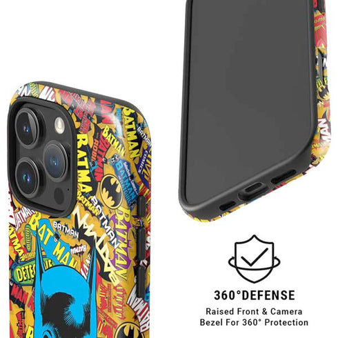 DC Comics Batman Mask Vintage Pattern iPhone 16 Pro Max Magsafe Impact Case