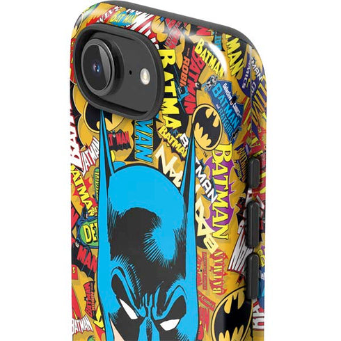 DC Comics Batman Mask Vintage Pattern iPhone 16e Impact Case
