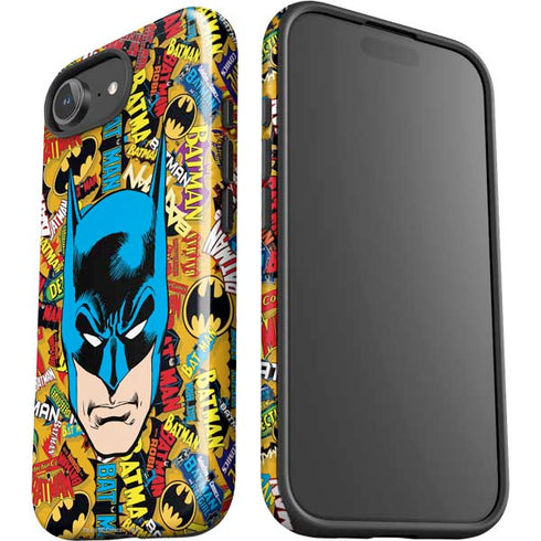DC Comics Batman Mask Vintage Pattern iPhone 16e Impact Case