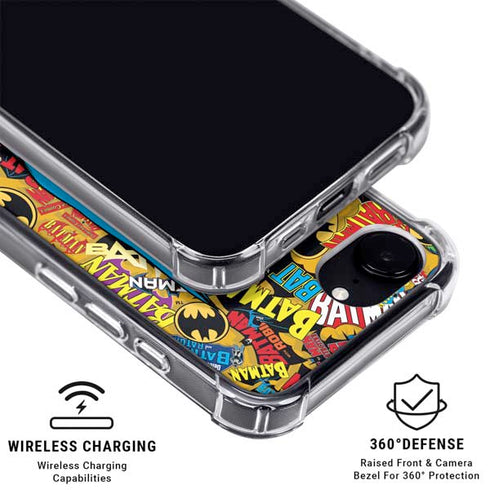 DC Comics Batman Mask Vintage Pattern iPhone 16e MagSafe Case