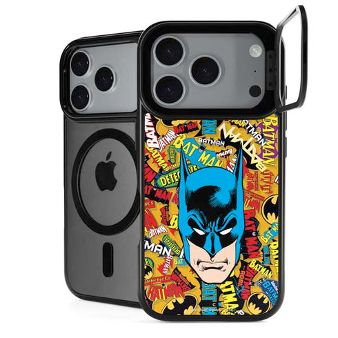 DC Comics Batman Mask Vintage Pattern iPhone 18 Pro Max Kickstand Case