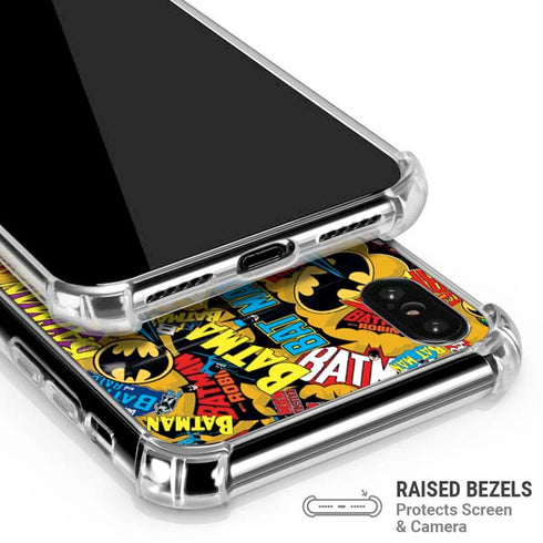 DC Comics Batman Mask Vintage Pattern iPhone X/XS Clear Case