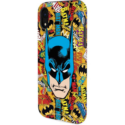DC Comics Batman Mask Vintage Pattern iPhone XR Pro Case