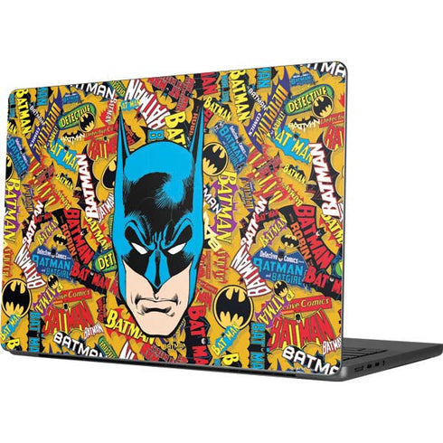 DC Comics Batman Mask Vintage Pattern Apple MacBook Pro 14-inch Skin