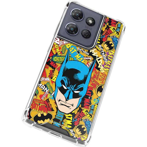 DC Comics Batman Mask Vintage Pattern Moto G 5G (2025) Clear Case