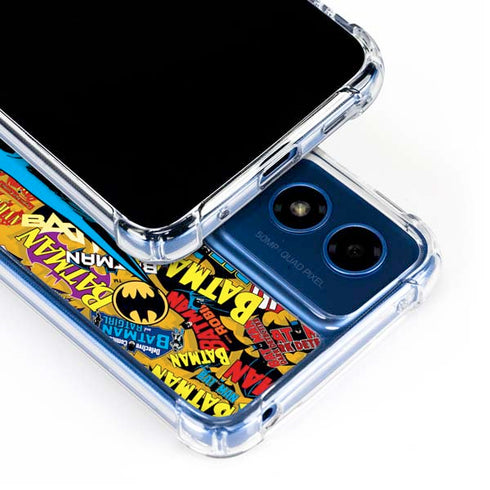 DC Comics Batman Mask Vintage Pattern Moto G Play 4G (2024) Clear Case