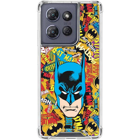 DC Comics Batman Mask Vintage Pattern Moto G Play 5G (2025) Clear Case