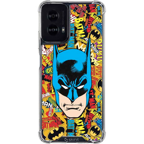 DC Comics Batman Mask Vintage Pattern Moto G Power 5G (2024) Clear Case