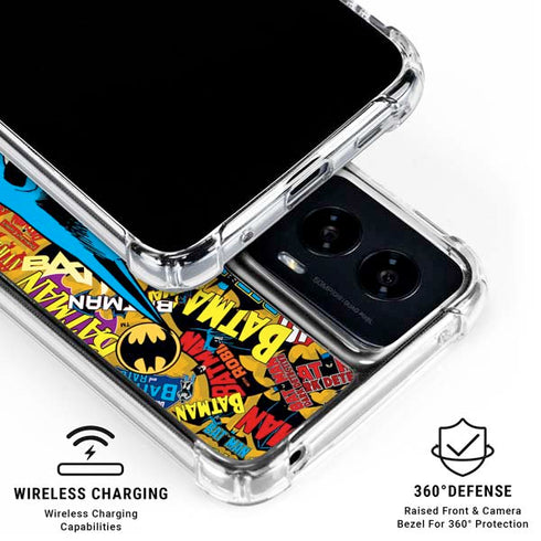 DC Comics Batman Mask Vintage Pattern Moto G Power 5G (2024) Clear Case