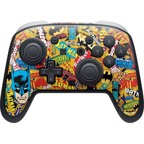 DC Comics Batman Mask Vintage Pattern Nintendo Switch 2 (2025) Pro Controller Skin