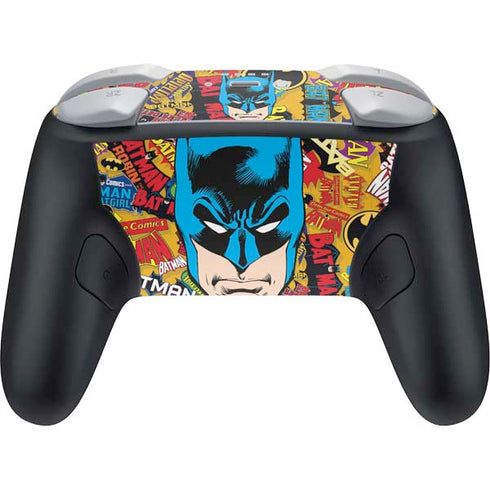 DC Comics Batman Mask Vintage Pattern Nintendo Switch 2 (2025) Pro Controller Skin