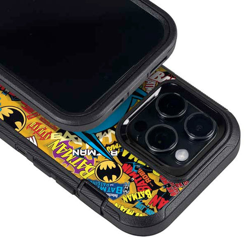 DC Comics Batman Mask Vintage Pattern Otterbox Defender iPhone Skin