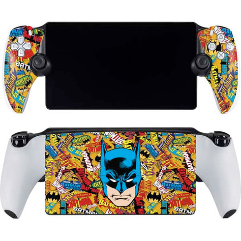 DC Comics Batman Mask Vintage Pattern PlayStation Portal Remote Player Skin