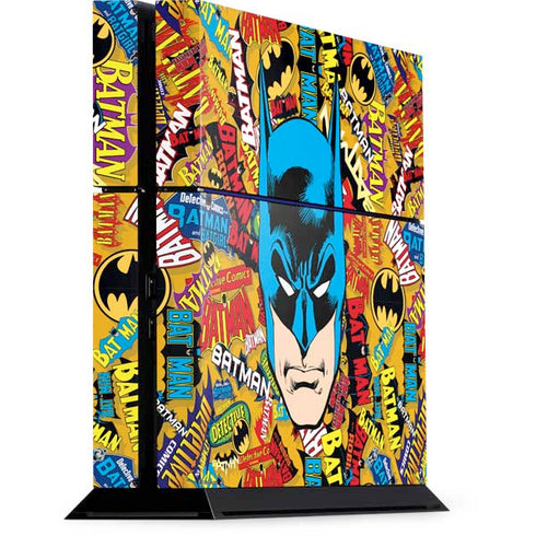 DC Comics Batman Mask Vintage Pattern PlayStation PS4 Skins
